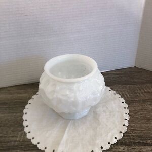 Vtg EO Brody Textured Milk Glass Vase